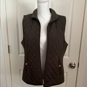 Quilted Vest with Gold Accents